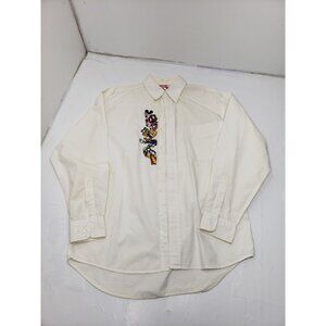 Vintage Mickey Inc Disney Shirt Mens M Button Up Embroidered Friends 90s